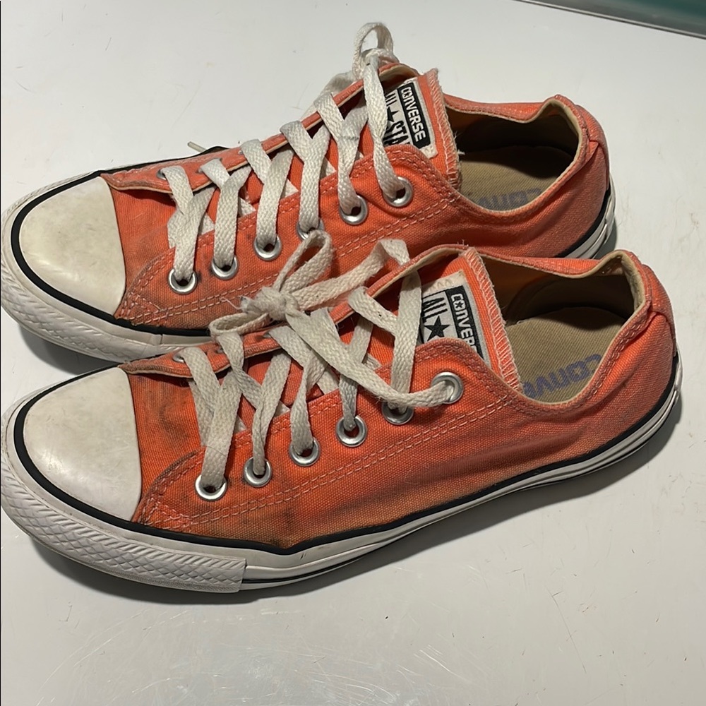 Converse Orange Low-Top Sneakers